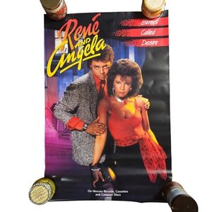 Rene and Angela Street Called Desire 24x35 Promo Poster Vintage 1985 PolyGram
